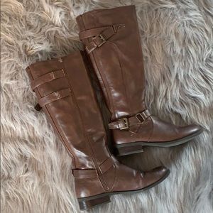 G by Guess 8 1/2 leather brown riding boots